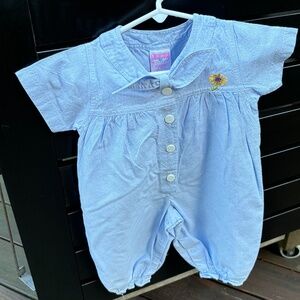 12 months Light Denim Romper in like-new condition